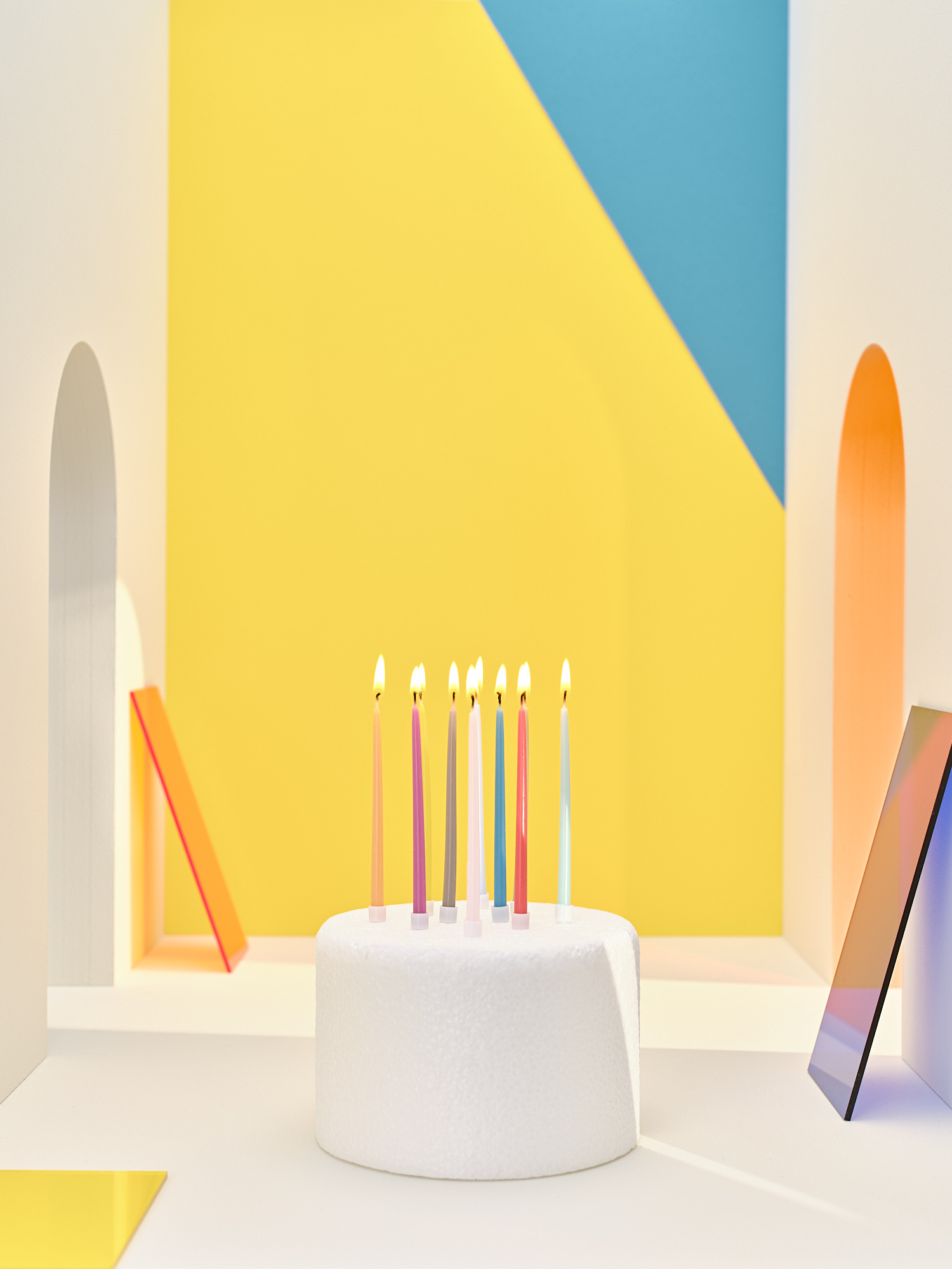 20 bougies d'anniversaire Multicolores