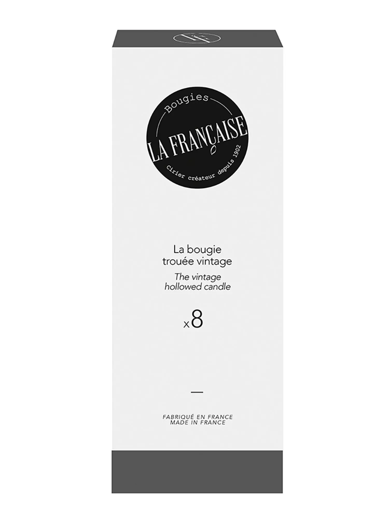 Coffret 8 bougies longues trouées vintage 7h - Bougies La Française