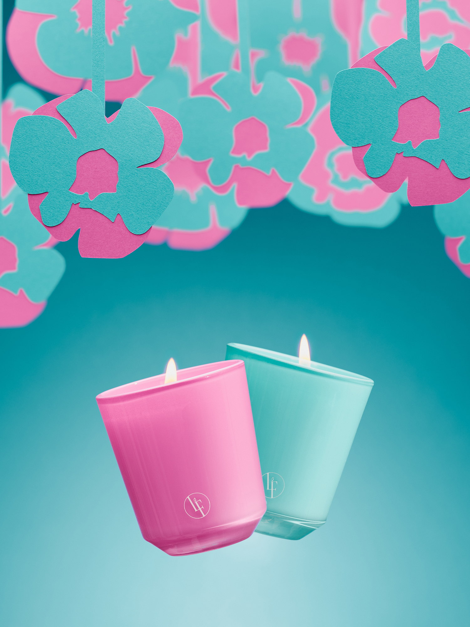 Coffret de 2 mini-bougies parfumées 20h Rose Candy et Menthe à l'Eau